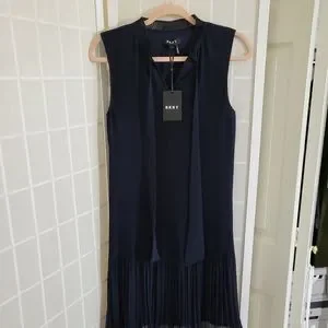 open lace back dress DKNY Women's Dress, DKNY Navy, 2 at Amazon Women's Clothing store